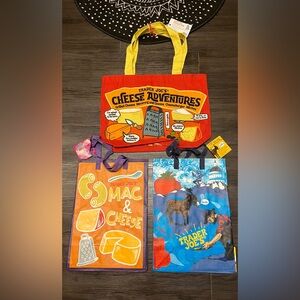 Three new Trader Joe’s reusable bags, one canvas, two polypropylene